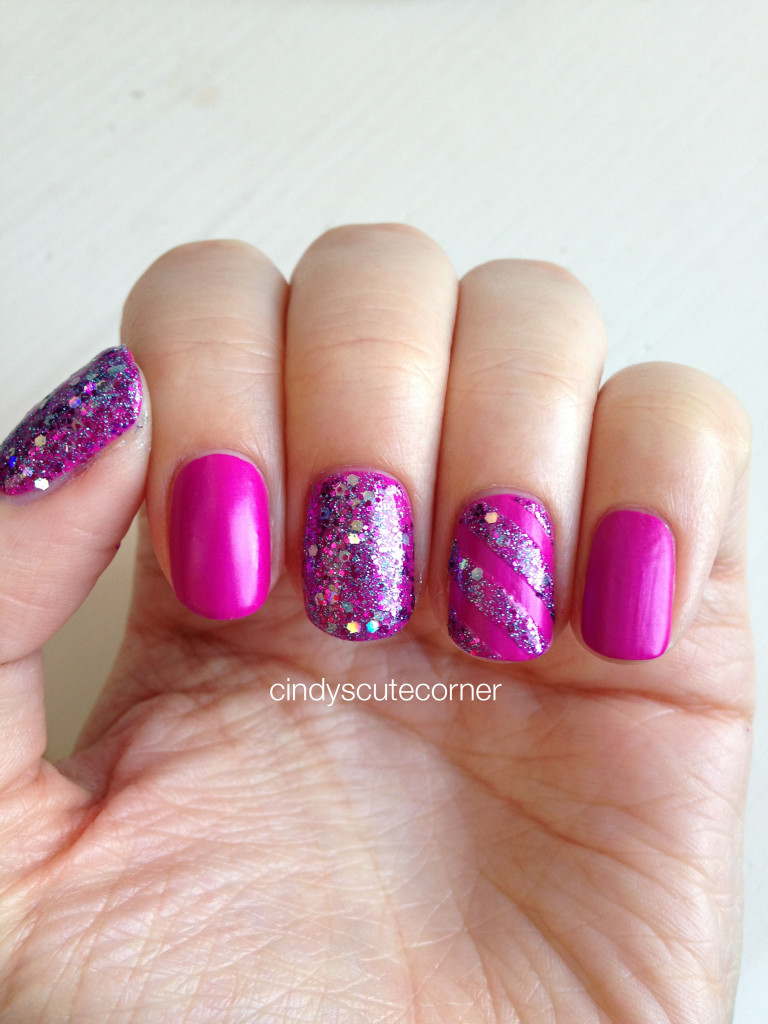 Matte Purple and Glitter Nails - Cindy's Cute Corner